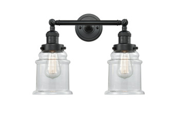 Franklin Restoration Two Light Bath Vanity in Matte Black (405|208-BK-G182)