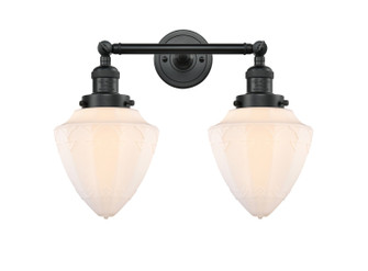 Franklin Restoration LED Bath Vanity in Matte Black (405|208-BK-G661-7-LED)