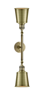 Franklin Restoration Two Light Bath Vanity in Antique Brass (405|208L-AB-M9-AB)