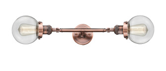 Franklin Restoration Two Light Bath Vanity in Antique Copper (405|208L-AC-G202-6)