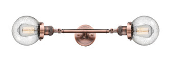 Franklin Restoration LED Bath Vanity in Antique Copper (405|208L-AC-G204-6-LED)