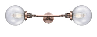 Franklin Restoration Two Light Bath Vanity in Antique Copper (405|208L-AC-G204-8)