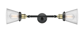 Franklin Restoration Two Light Bath Vanity in Black Antique Brass (405|208L-BAB-G64)