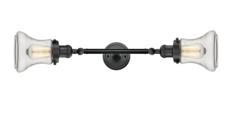 Franklin Restoration Two Light Bath Vanity in Matte Black (405|208L-BK-G192)