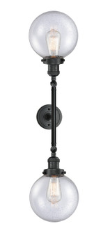 Franklin Restoration LED Bath Vanity in Matte Black (405|208L-BK-G204-8-LED)