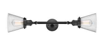 Franklin Restoration Two Light Bath Vanity in Matte Black (405|208L-BK-G64)