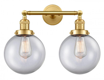 Franklin Restoration Two Light Bath Vanity in Satin Gold (405|208-SG-G202-8)