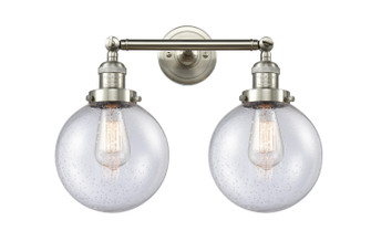 Franklin Restoration Two Light Bath Vanity in Brushed Satin Nickel (405|208-SN-G204-8)