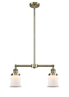 Franklin Restoration Two Light Island Pendant in Antique Brass (405|209-AB-G181S)