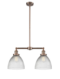Franklin Restoration Two Light Island Pendant in Antique Copper (405|209-AC-G222)