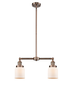 Franklin Restoration Two Light Island Pendant in Antique Copper (405|209-AC-G51)