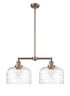 Franklin Restoration Two Light Island Pendant in Antique Copper (405|209-AC-G713-L)