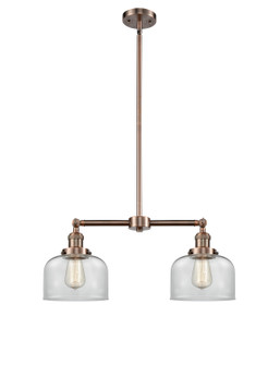 Franklin Restoration Two Light Island Pendant in Antique Copper (405|209-AC-G72)