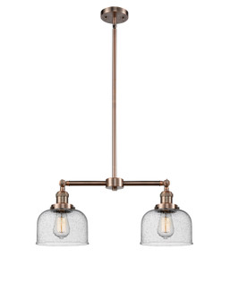 Franklin Restoration Two Light Island Pendant in Antique Copper (405|209-AC-G74)