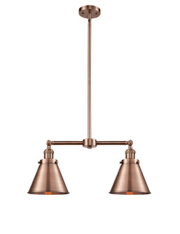 Franklin Restoration Two Light Island Pendant in Antique Copper (405|209-AC-M13-AC)