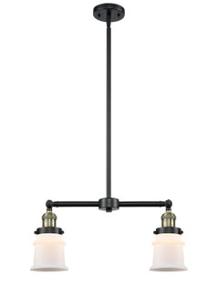 Franklin Restoration Two Light Island Pendant in Black Antique Brass (405|209-BAB-G181S)