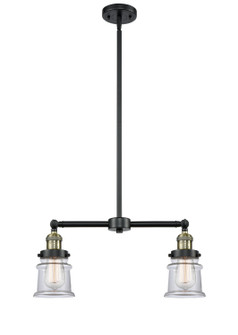 Franklin Restoration Two Light Island Pendant in Black Antique Brass (405|209-BAB-G182S)