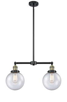 Franklin Restoration LED Island Pendant in Black Antique Brass (405|209-BAB-G204-8-LED)
