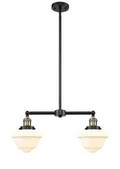 Franklin Restoration Two Light Island Pendant in Black Antique Brass (405|209-BAB-G531)