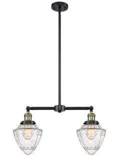 Franklin Restoration Two Light Island Pendant in Black Antique Brass (405|209-BAB-G664-7)