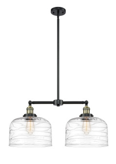 Franklin Restoration Two Light Island Pendant in Black Antique Brass (405|209-BAB-G713-L)