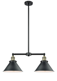 Franklin Restoration Two Light Island Pendant in Black Antique Brass (405|209-BAB-M10-BK)