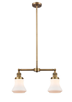 Franklin Restoration Two Light Island Pendant in Brushed Brass (405|209-BB-G191)