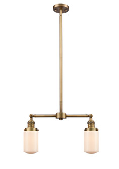 Franklin Restoration Two Light Island Pendant in Brushed Brass (405|209-BB-G311)