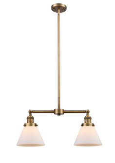 Franklin Restoration Two Light Island Pendant in Brushed Brass (405|209-BB-G41)