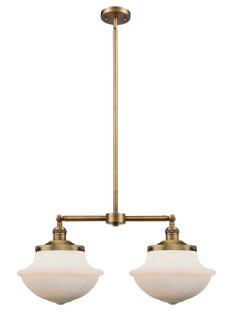 Franklin Restoration Two Light Island Pendant in Brushed Brass (405|209-BB-G541)
