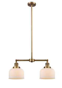 Franklin Restoration Two Light Island Pendant in Brushed Brass (405|209-BB-G71)