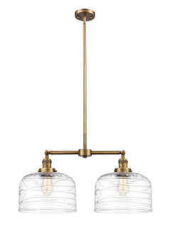 Franklin Restoration Two Light Island Pendant in Brushed Brass (405|209-BB-G713-L)