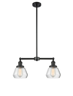 Franklin Restoration Two Light Island Pendant in Matte Black (405|209-BK-G172)