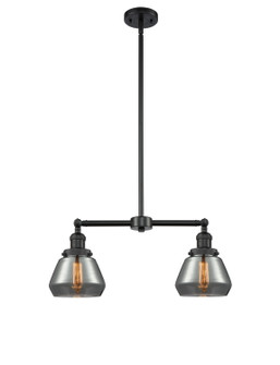 Franklin Restoration Two Light Island Pendant in Matte Black (405|209-BK-G173)