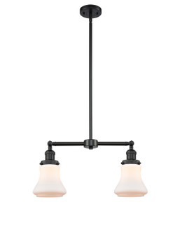 Franklin Restoration Two Light Island Pendant in Matte Black (405|209-BK-G191)