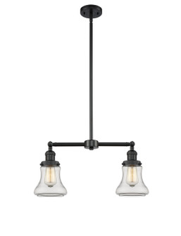 Franklin Restoration Two Light Island Pendant in Matte Black (405|209-BK-G192)