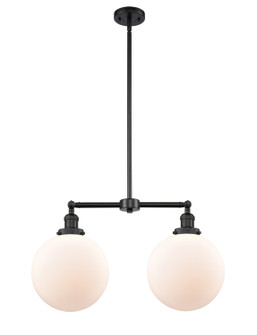 Franklin Restoration LED Island Pendant in Matte Black (405|209-BK-G201-10-LED)