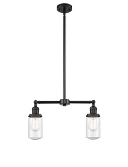 Franklin Restoration Two Light Island Pendant in Matte Black (405|209-BK-G314)