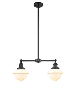 Franklin Restoration Two Light Island Pendant in Matte Black (405|209-BK-G531)