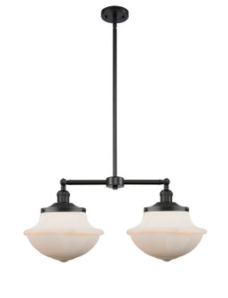 Franklin Restoration Two Light Island Pendant in Matte Black (405|209-BK-G541)