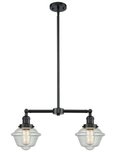Franklin Restoration Two Light Island Pendant in Oil Rubbed Bronze (405|209-OB-G534)