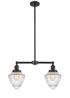 Franklin Restoration Two Light Island Pendant in Oil Rubbed Bronze (405|209-OB-G664-7)