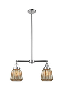 Franklin Restoration Two Light Island Pendant in Polished Chrome (405|209-PC-G146)