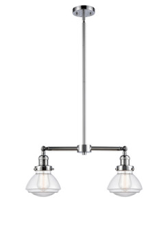 Franklin Restoration Two Light Island Pendant in Polished Chrome (405|209-PC-G322)