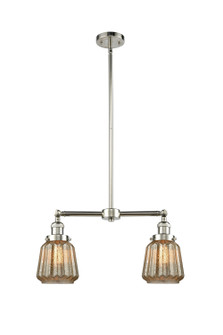 Franklin Restoration Two Light Island Pendant in Polished Nickel (405|209-PN-G146)