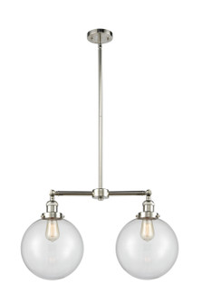 Franklin Restoration Two Light Island Pendant in Polished Nickel (405|209-PN-G202-10)