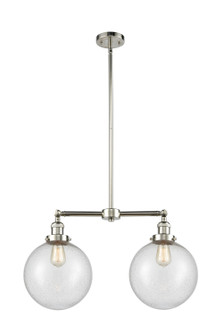 Franklin Restoration Two Light Island Pendant in Polished Nickel (405|209-PN-G204-10) Franklin Restoration Two Light Island Pendant in Polished Nickel (405|209-PN-G204-10)
