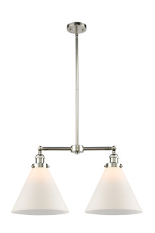 Franklin Restoration Two Light Island Pendant in Polished Nickel (405|209-PN-G41-L)