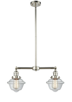 Franklin Restoration Two Light Island Pendant in Polished Nickel (405|209-PN-G532)