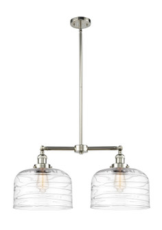 Franklin Restoration Two Light Island Pendant in Polished Nickel (405|209-PN-G713-L)
